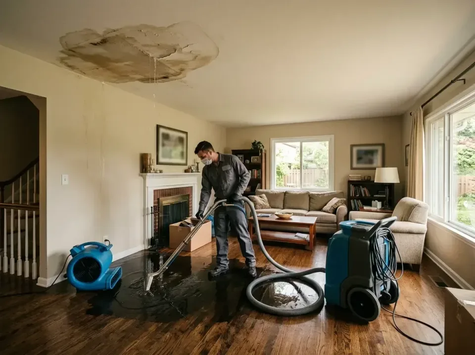 attic-pipe-burst-ceiling-drip-008 — frequently asked questions, Water Damage Restoration & Carpet Care in Bellefontaine Neig…